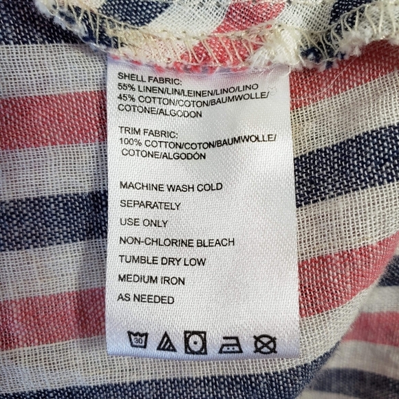 Anthro | Isabella Sinclair Linen Cotton Stripe Top - Picture 7 of 7